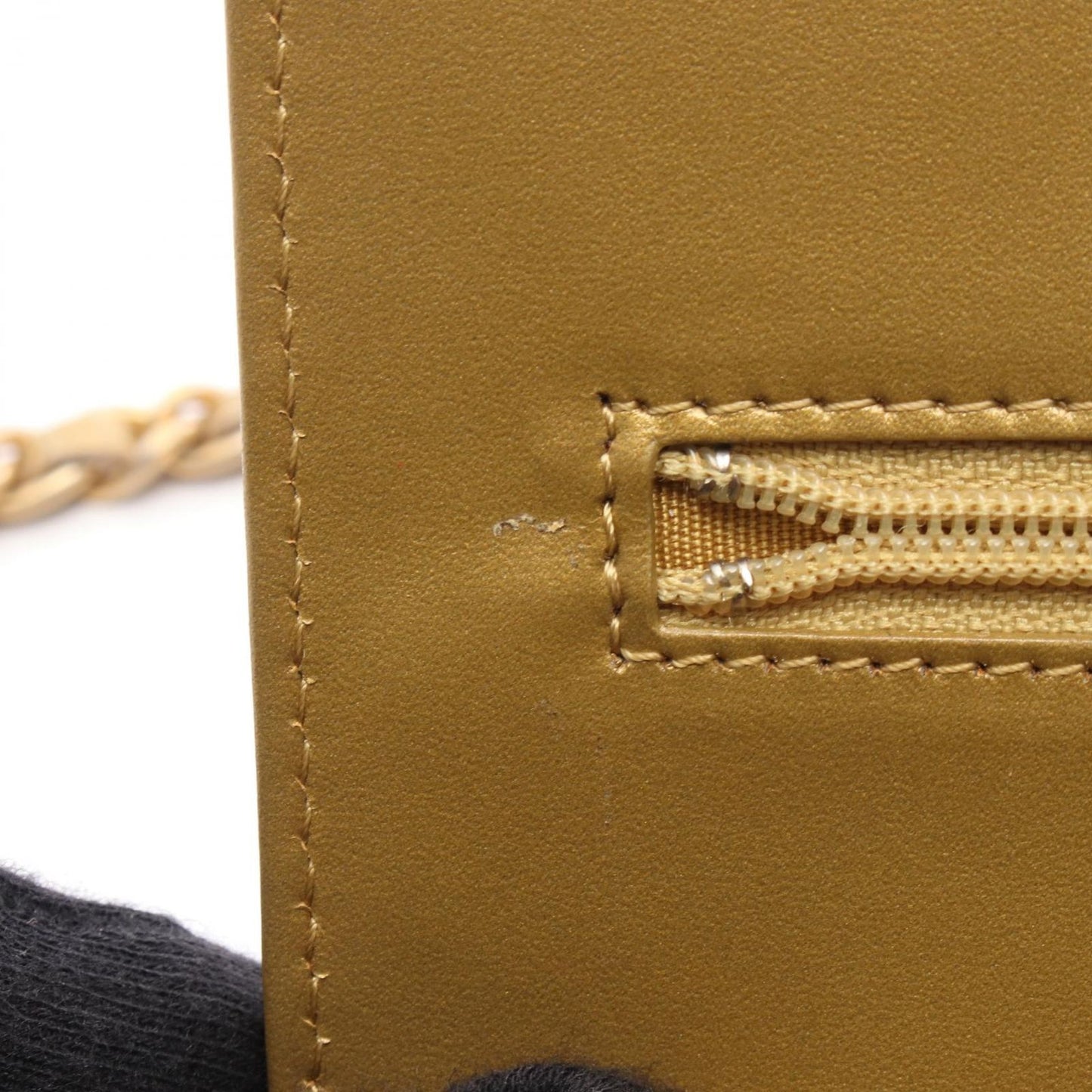 CHANEL Boy Chanel Gold Leather Shoulder Bag - Exquisite Craftsmanship