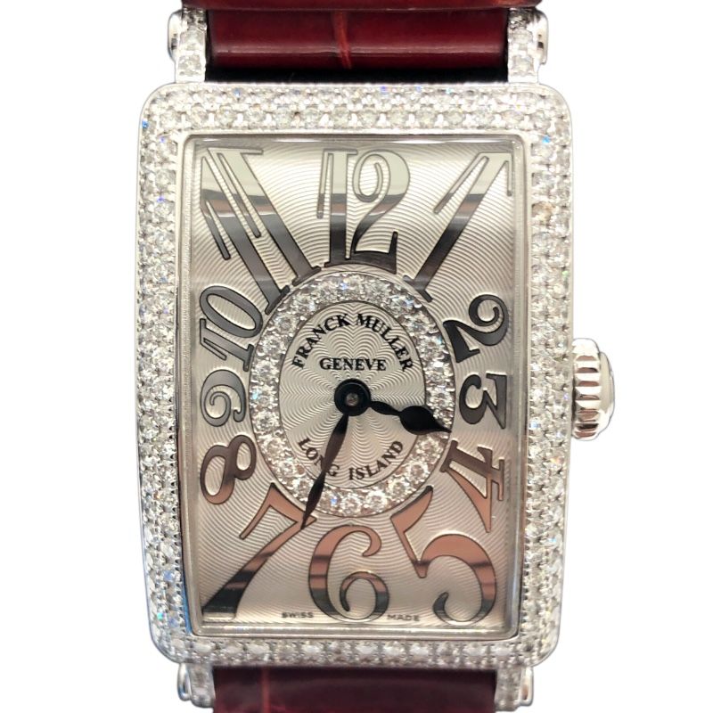 FRANCK MULLER Long Island 902QZDCD1R K18WG Silver Ladies Watch