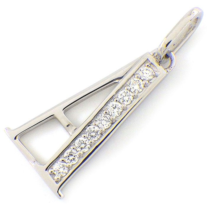 Exquisite Diamond Initial Pendant 'A' in Platinum - 0.11ct