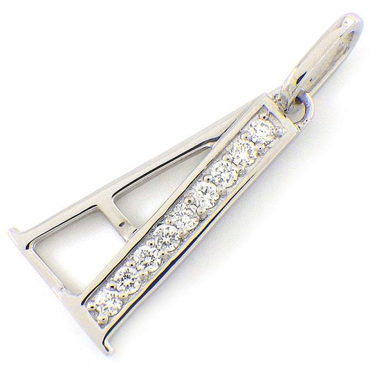 Exquisite Diamond Initial Pendant 'A' in Platinum - 0.11ct
