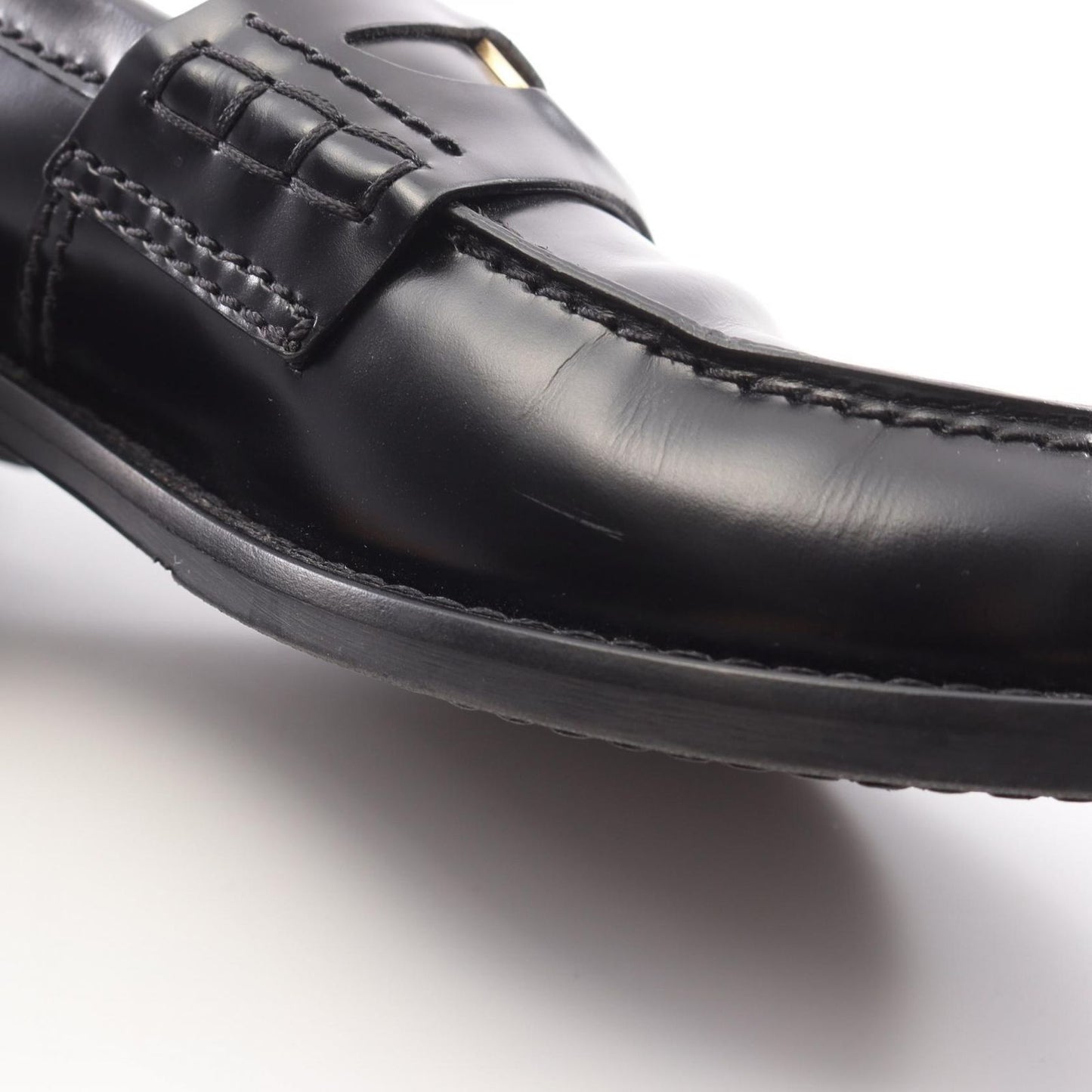 Miu Miu Penny Loafers in Black Leather - Timeless Elegance