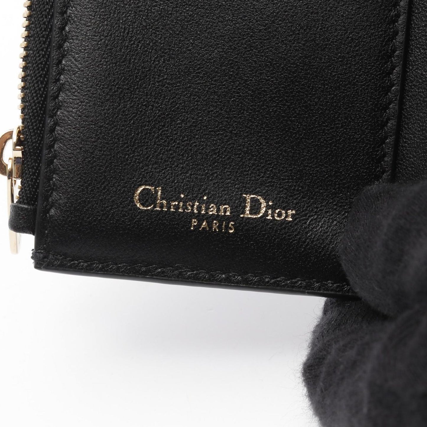 Dior 30 Montaigne Lotus Wallet in Black Leather - Exquisite Craftsmanship