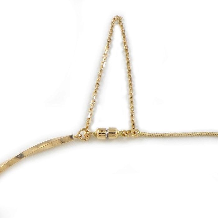 K10YG Twist Curve Bar Bracelet - Exquisite Yellow Gold Elegance