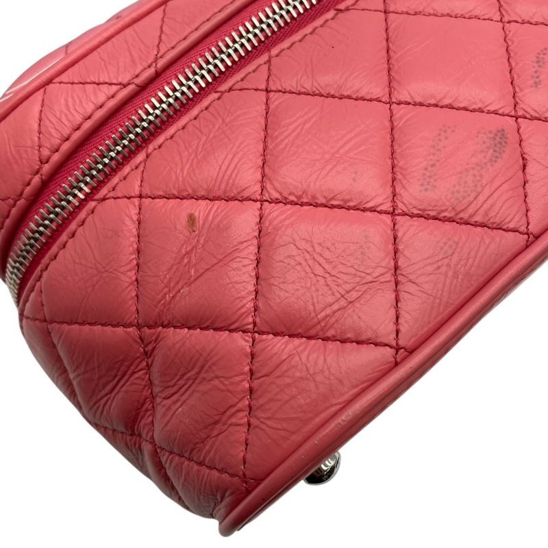 CHANEL A57826 Pink Calfskin Backpack with Silver Hardware