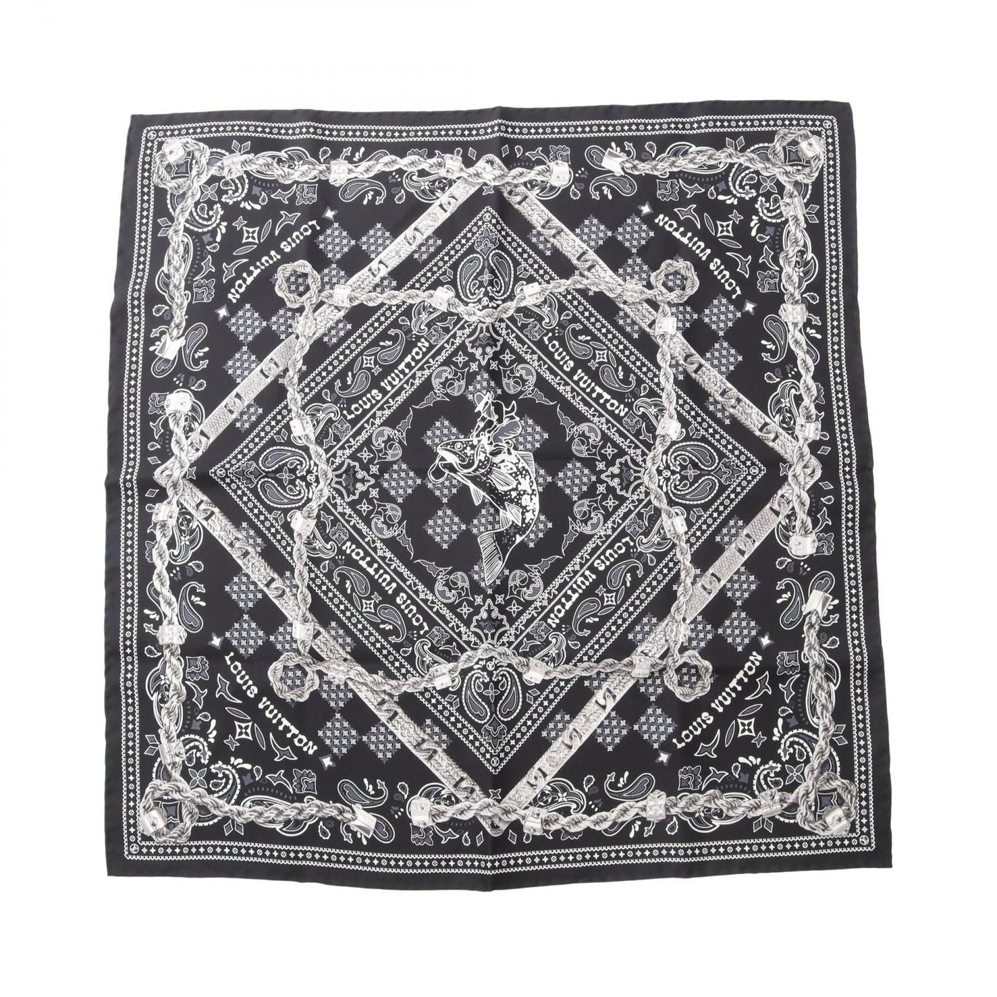 Louis Vuitton Monogram Tied Up Silk Bandana - Timeless Elegance