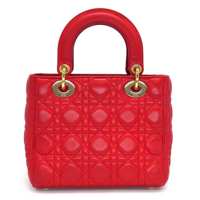 Dior Lady Dior MY ABC Small Handbag in Red Cannage Lambskin