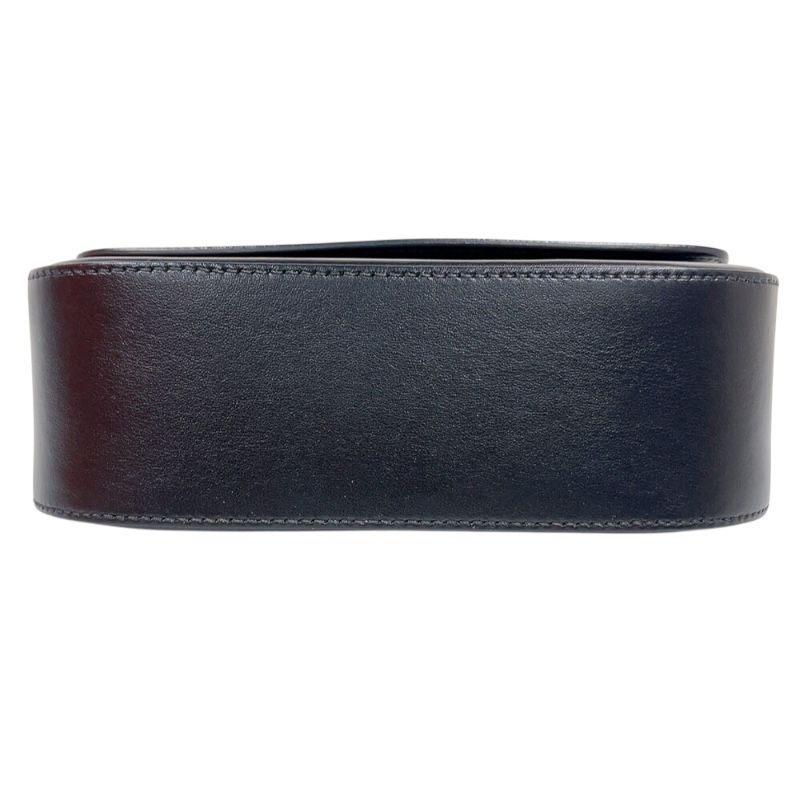 PRADA Saffiano Flap Bag 1BD249 in Black with Silver Hardware