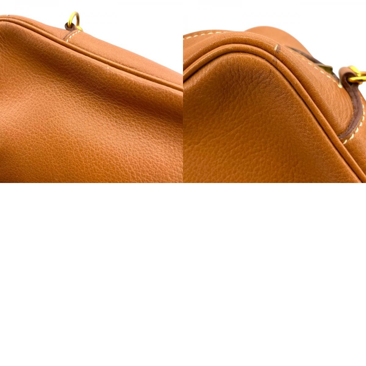 HERMES Jackie Gold Vache Leather Shoulder Bag with Gold Hardware