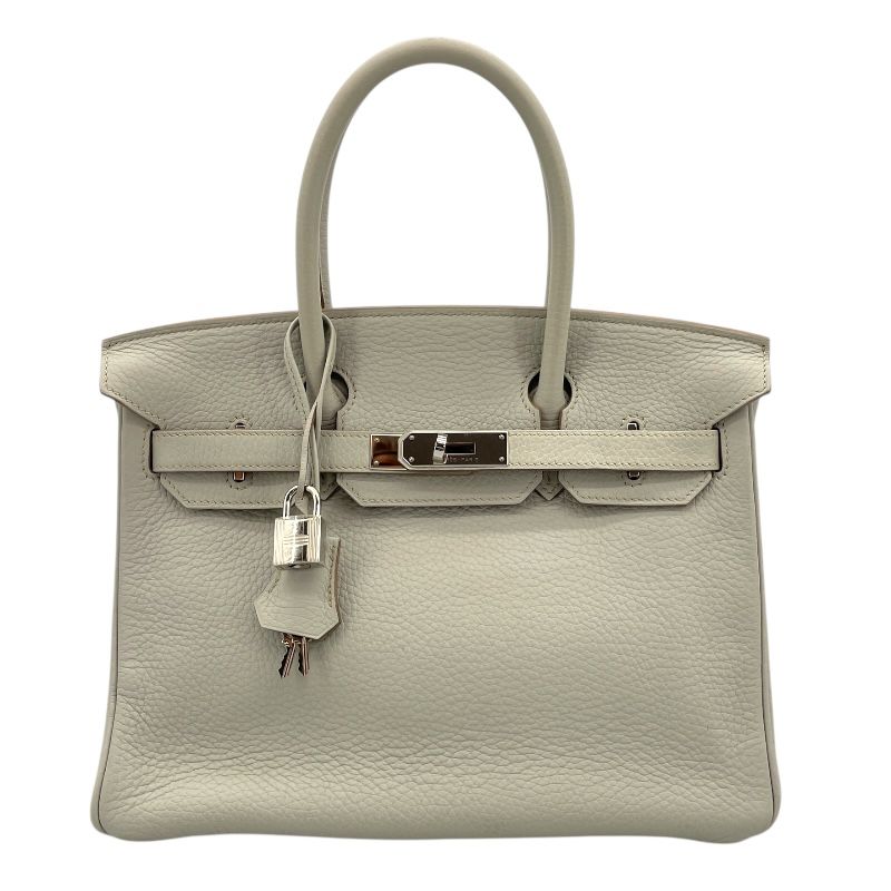 HERMES Birkin 30 in Gris Perle with Silver Hardware - Iconic Luxury Handbag