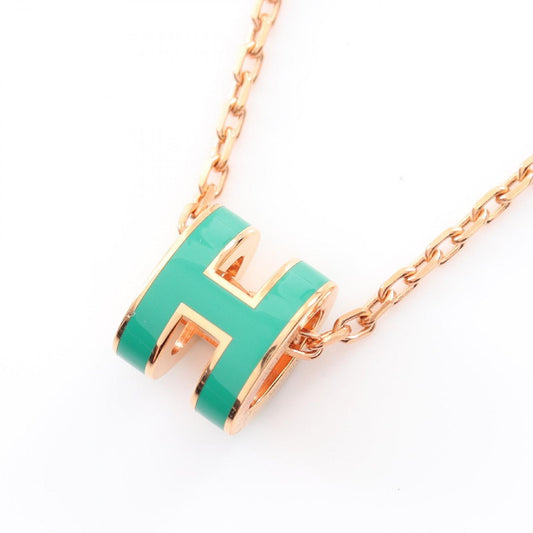 HERMES Mini Pop H Necklace in Gold Plated Finish - Exquisite Craftsmanship