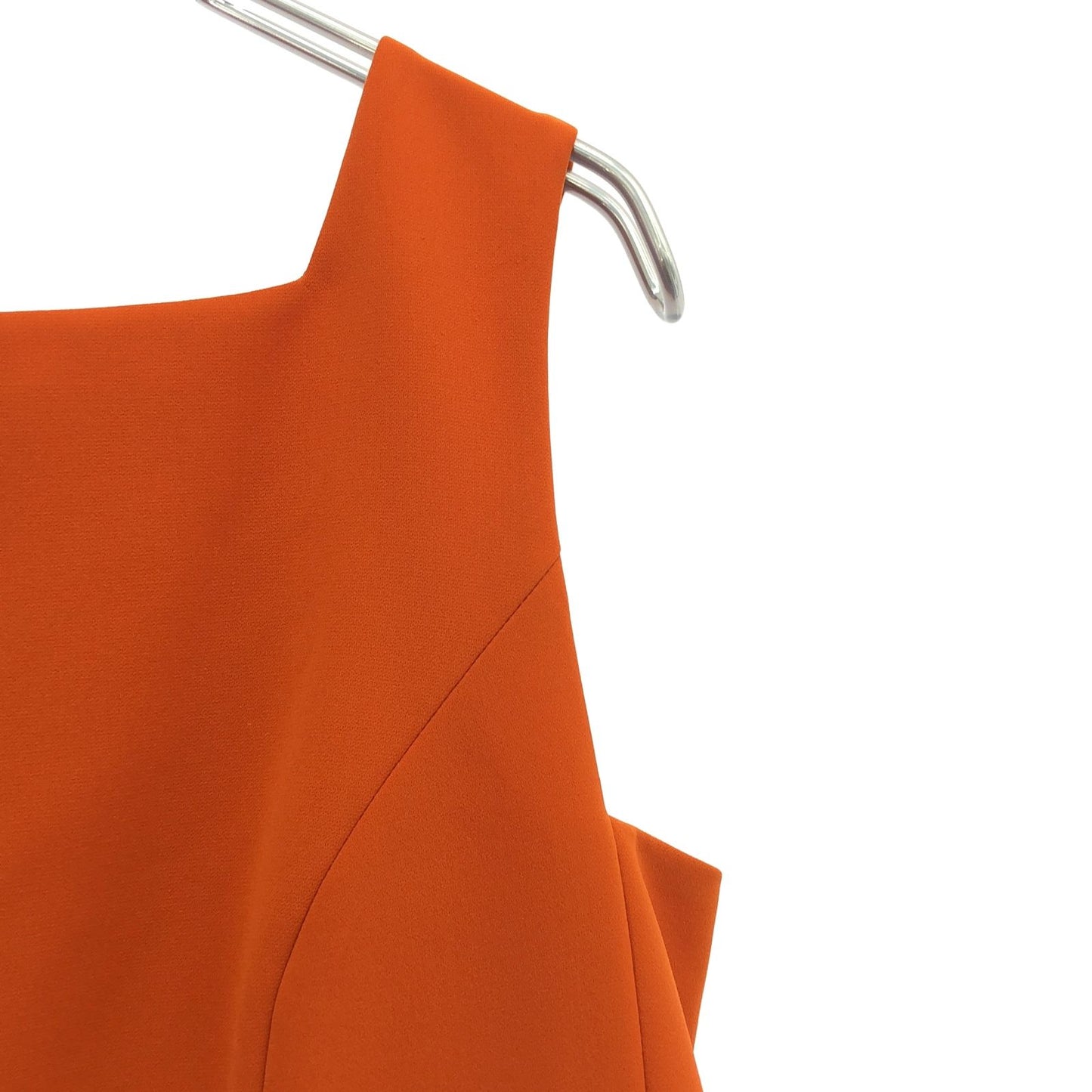 FOXEY NEW YORK Elegant Orange Sleeveless Dress - Size 42