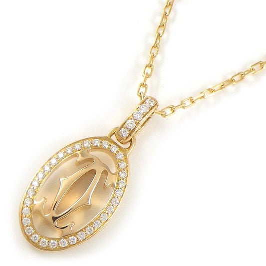 Cartier Double C2 Diamond Necklace in K18 Pink Gold