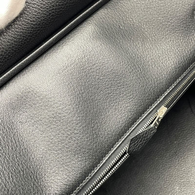 HERMES Birkin 35 Black Togo Leather Handbag with Silver Hardware