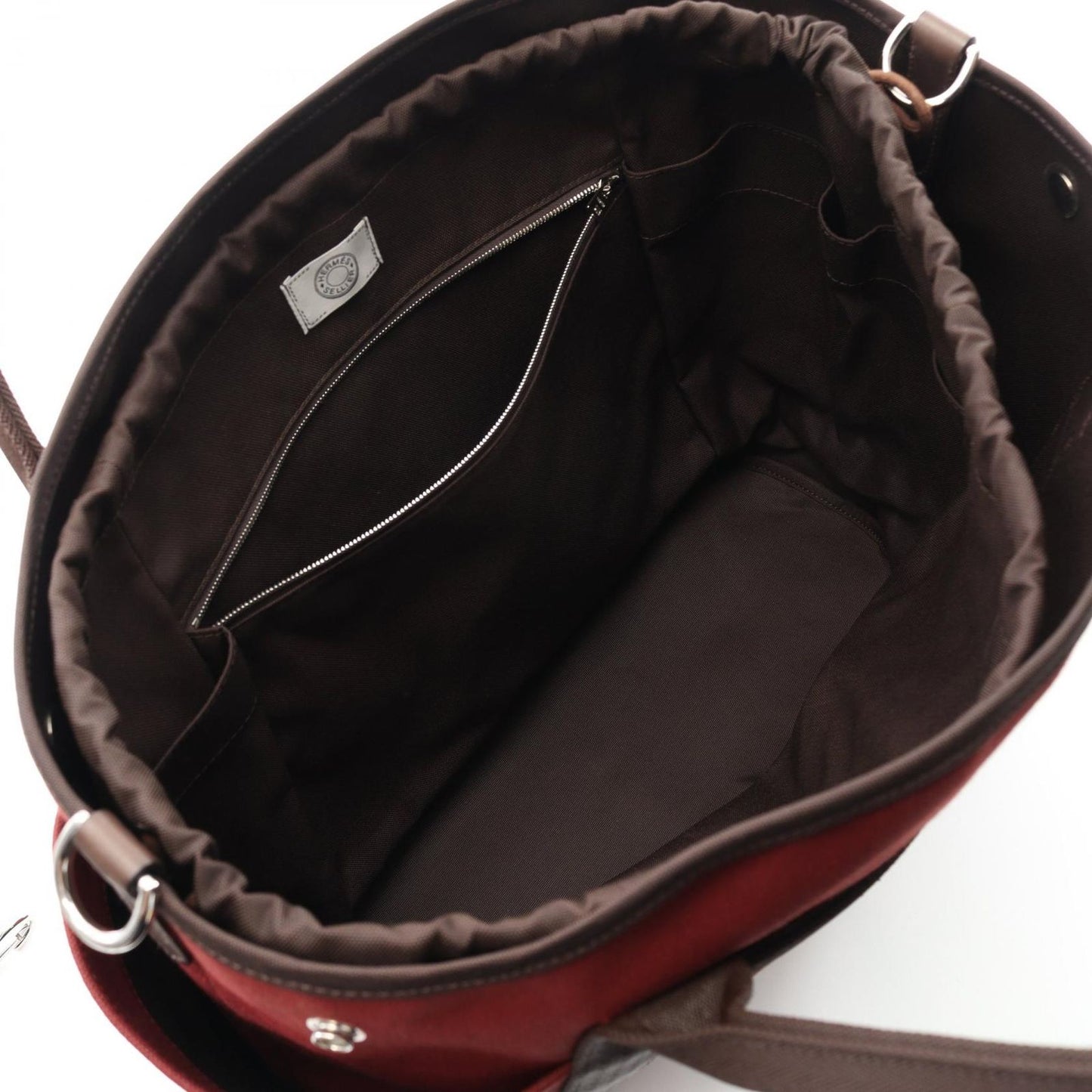 HERMES Sac de Pansage Gloom Tote Bag in Rouge Ash - Exquisite Craftsmanship