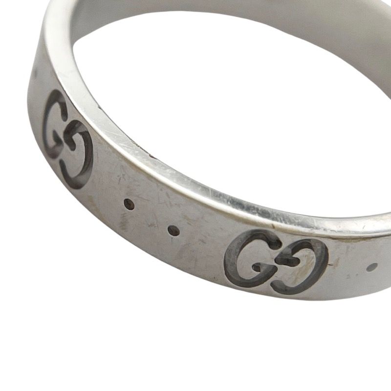 GUCCI Icon Ring in K18 White Gold - Size 16
