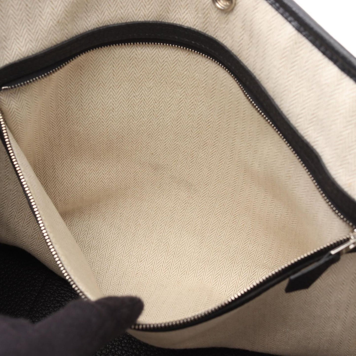 HERMES Garden Party PM Tote Bag in Black Leather - Timeless Elegance