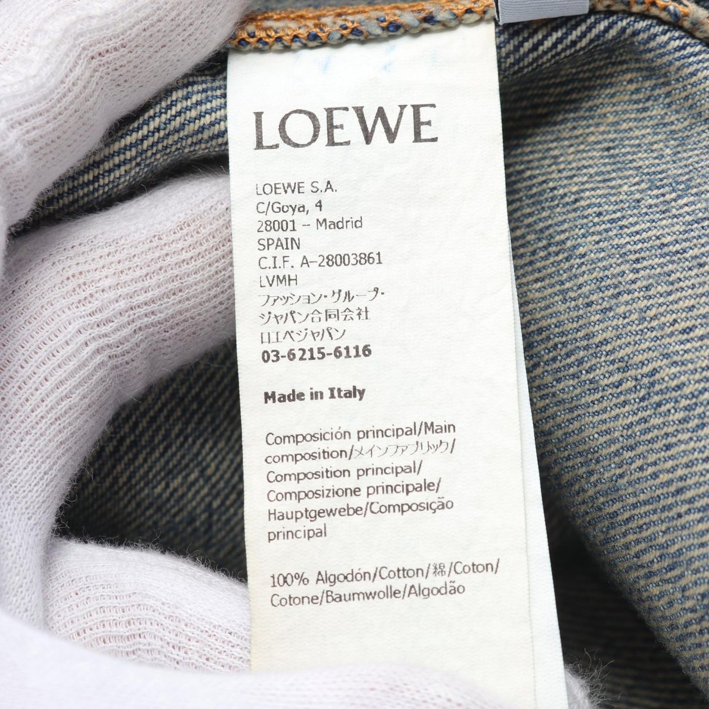 LOEWE Bow Shirt in Blue Cotton Denim - Exquisite Craftsmanship