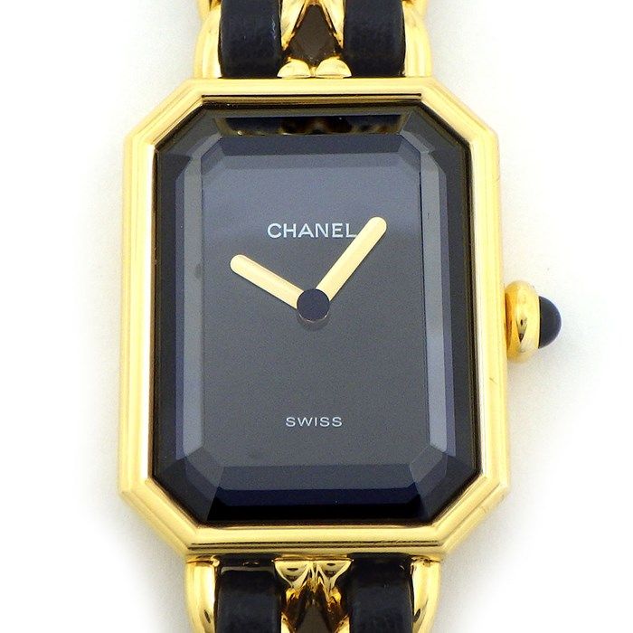 Chanel Premiere L H0001 Black Dial Chain Belt Quartz Watch