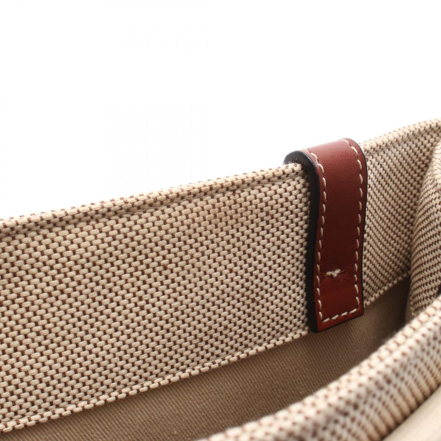 Chloe Woody Medium Tote Bag in Natural/Brown Canvas & Leather