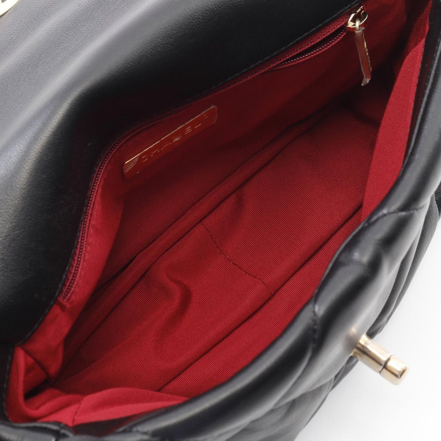 CHANEL 19 Deauville Matelassé Shoulder Bag in Black Lambskin