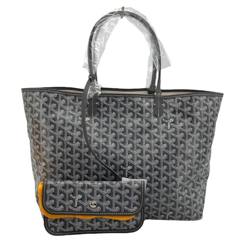 GOYARD Saint Louis PM Unisex Tote Bag in Gray Goyardine Canvas
