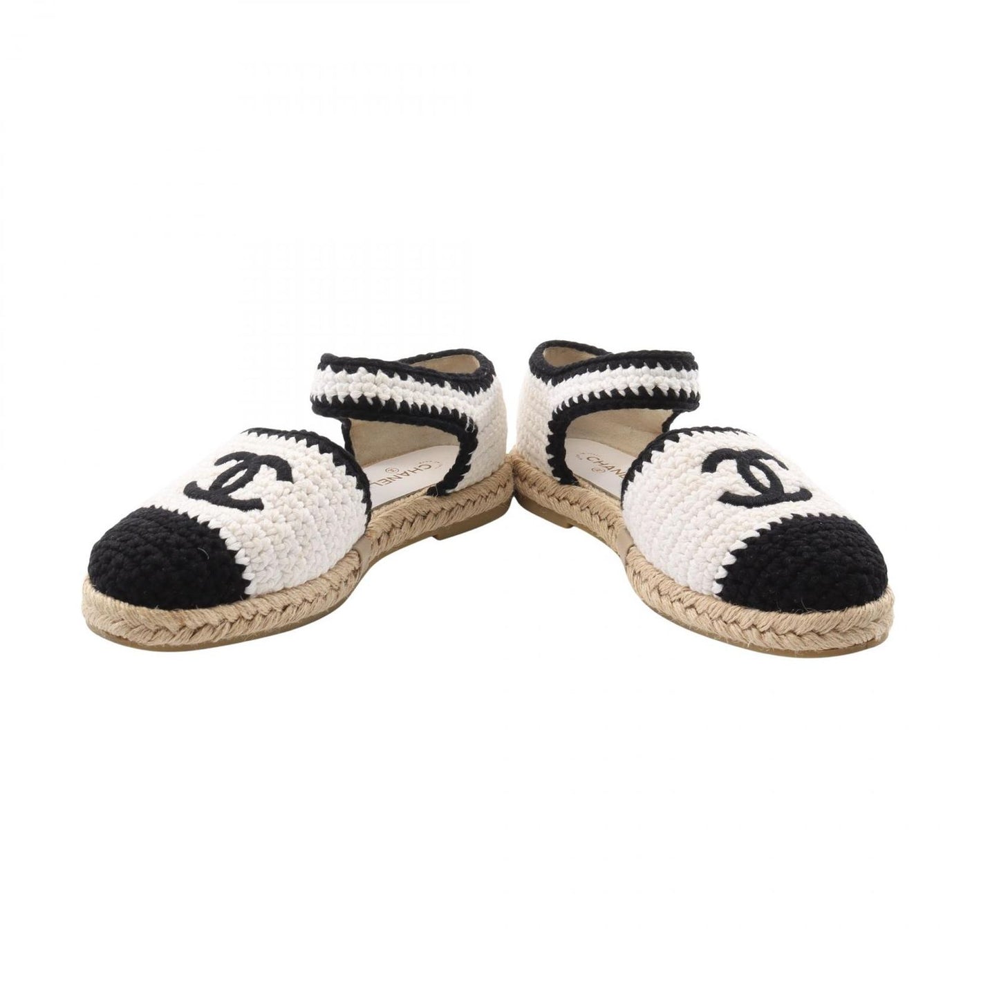 CHANEL Coco Mark Leather Sandals - Timeless Elegance in White & Black