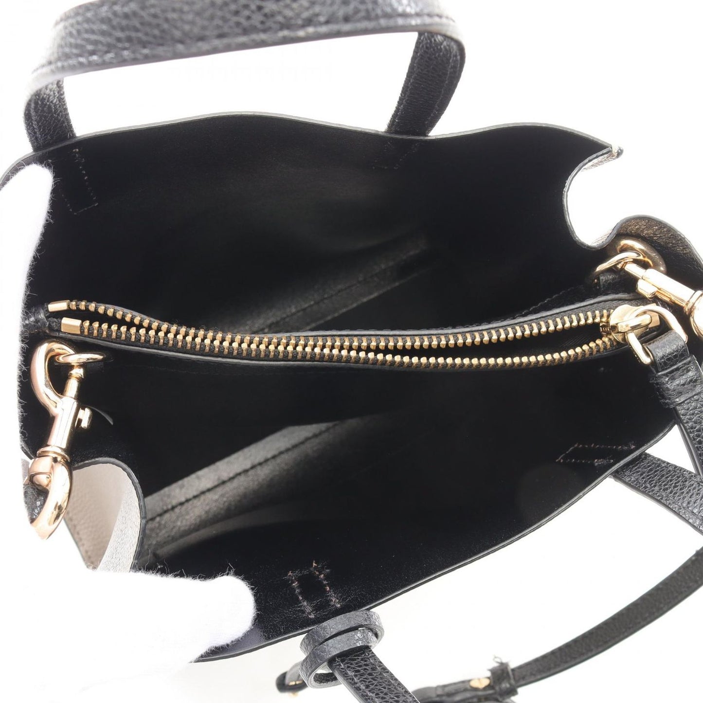 MARC JACOBS Grind Mini Tote Handbag in Grey Beige Leather