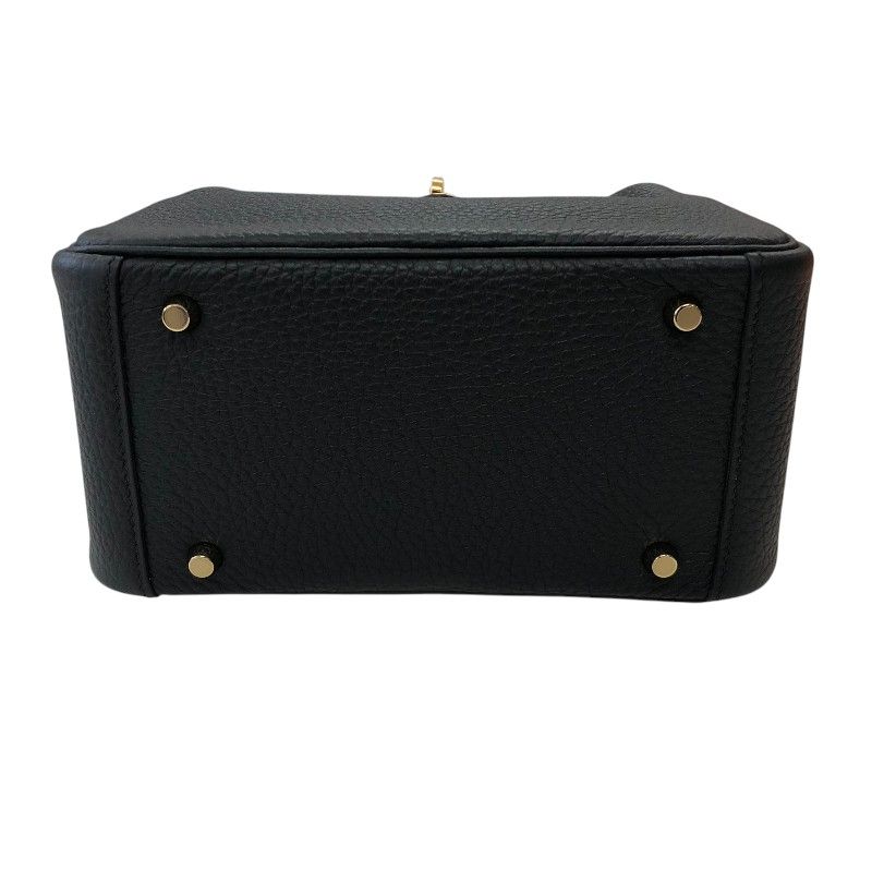 HERMES Lindy Mini Black with Gold Hardware - Timeless Elegance