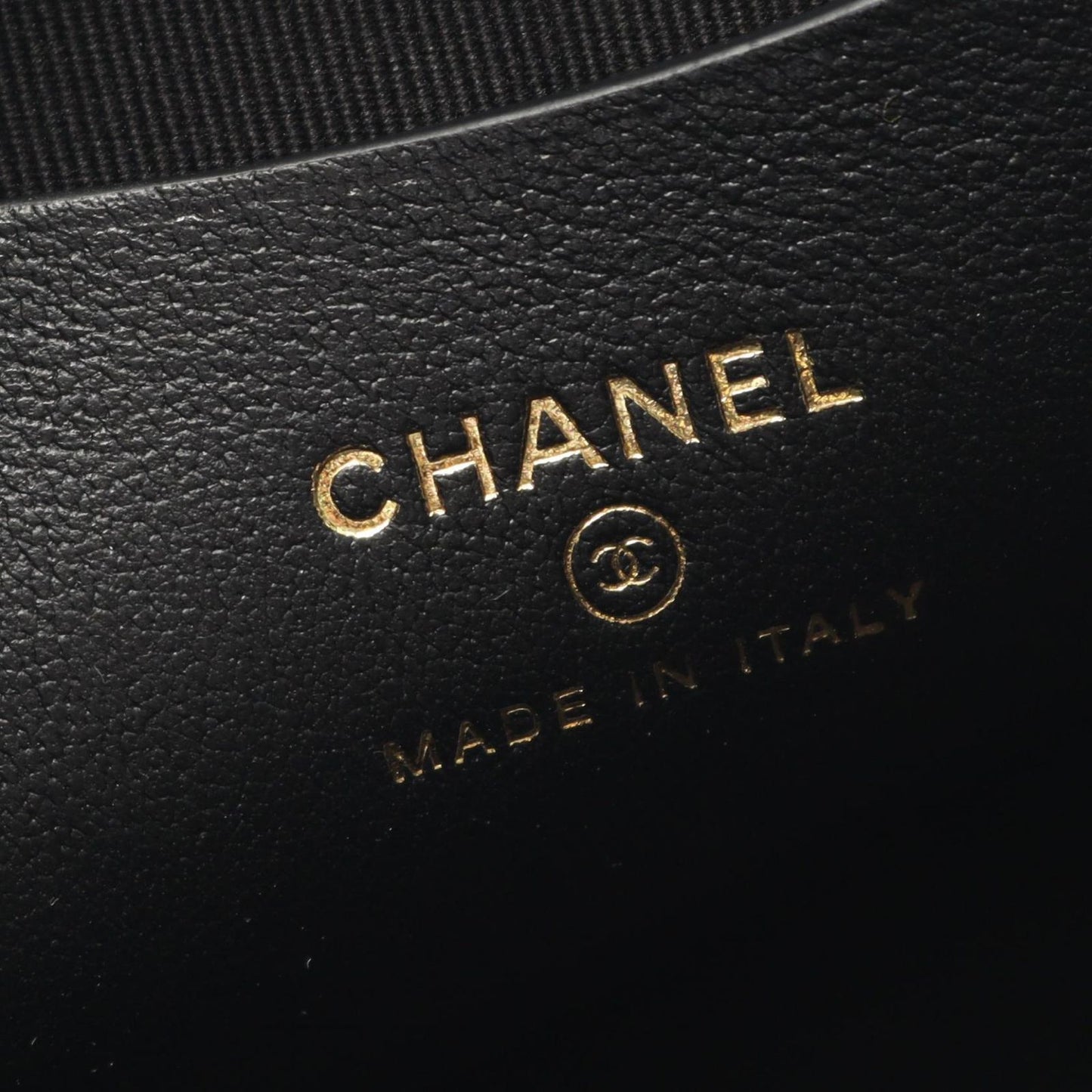 CHANEL Matelassé Black Lambskin Shoulder Bag with Lion Chain