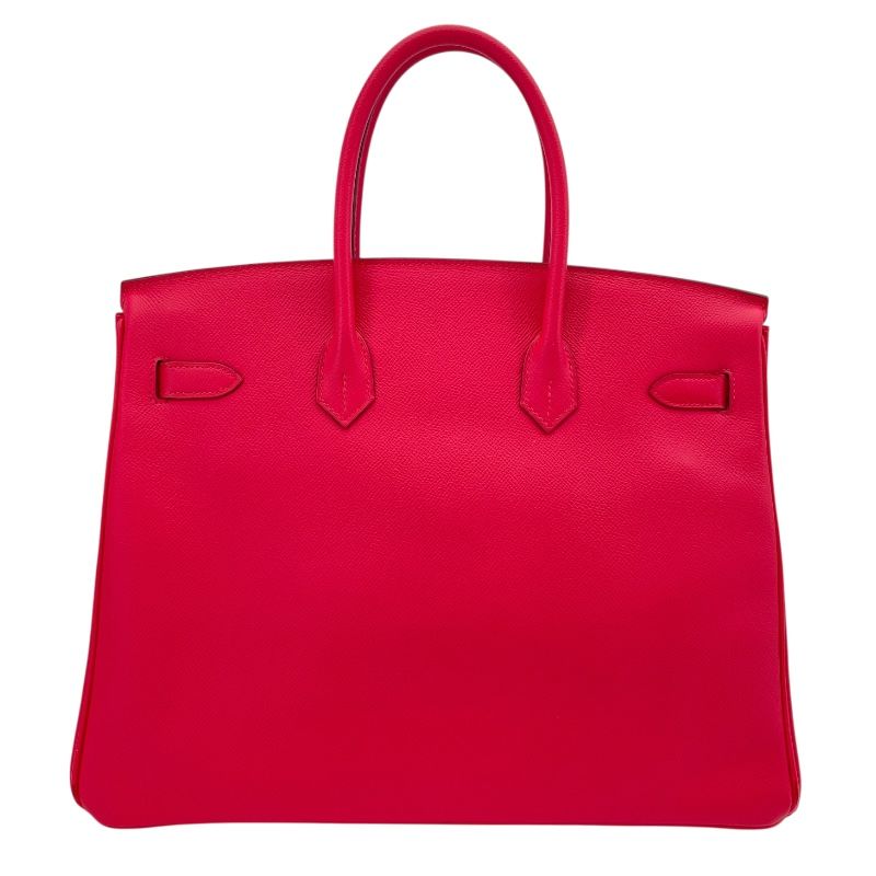 HERMES Birkin 35 D Stamp Rose Extreme with Silver Hardware