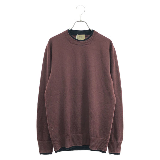 HERMES Burgundy Wool Knit Sweater - Timeless Elegance