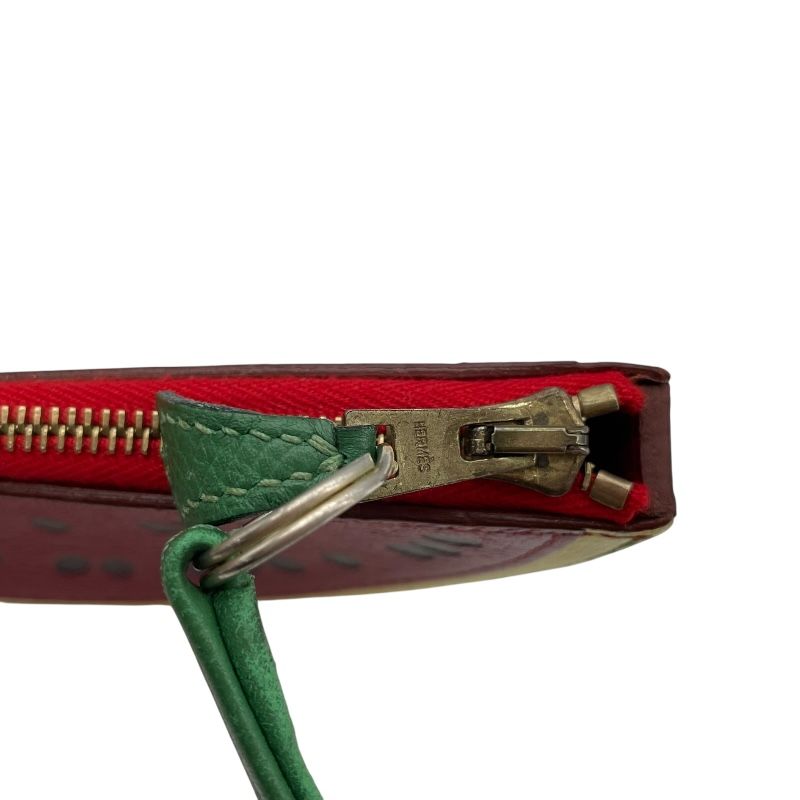 HERMES Tutti Frutti Watermelon Coin Case in Red - Exquisite Craftsmanship