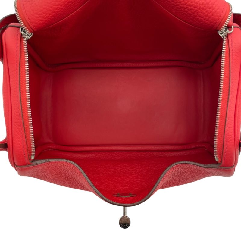 HERMES Lindy 26 Rouge Coo with Silver Hardware - Exquisite Craftsmanship