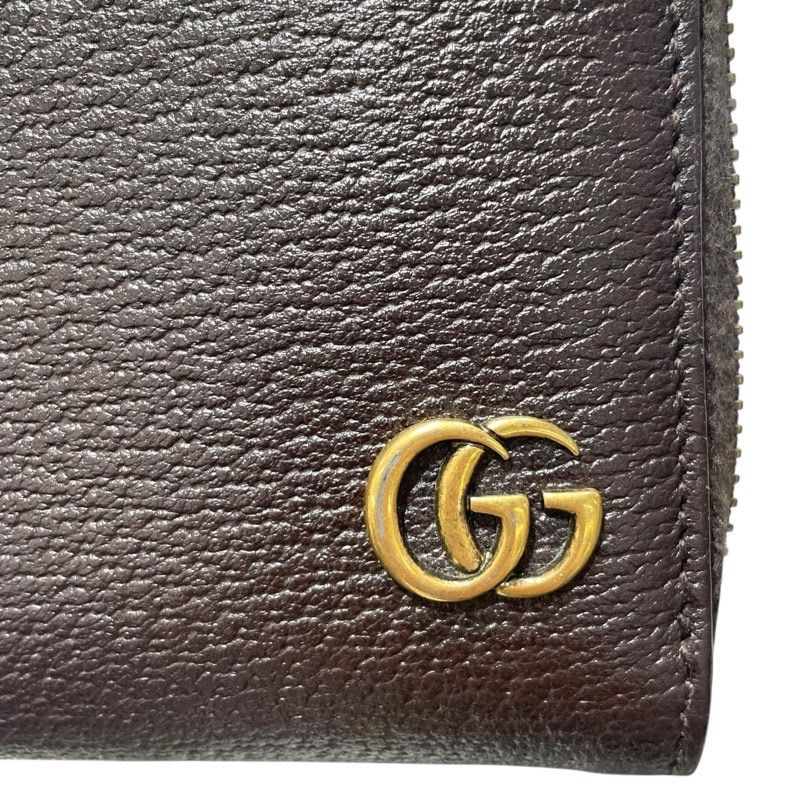 GUCCI GG Marmont Round Zip Wallet - Unisex Leather Luxury Accessory