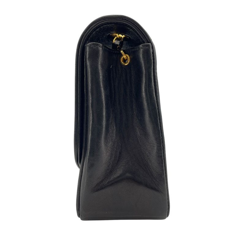CHANEL Diana 25 Black Lambskin Shoulder Bag with Gold Hardware