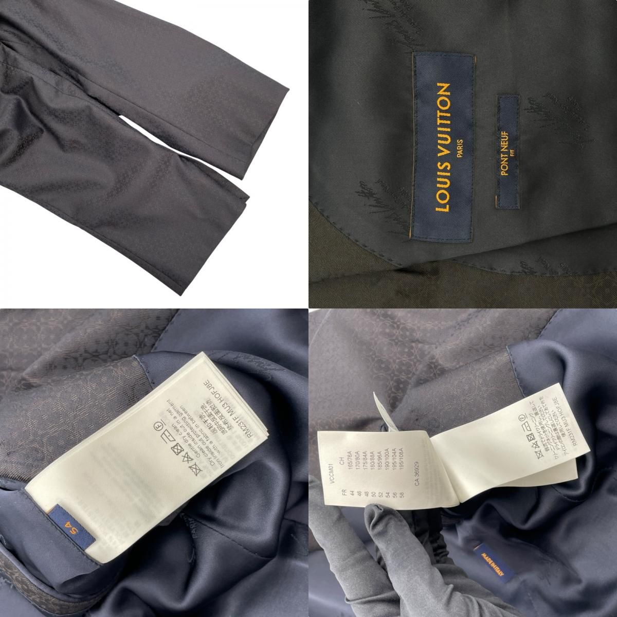 Louis Vuitton Monogram 2B Suit Set in Navy Wool - Size 54/46