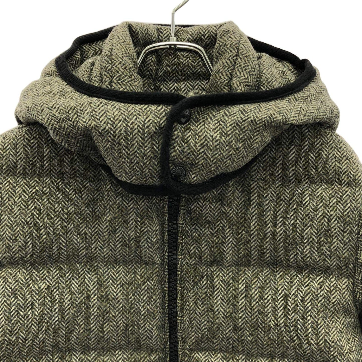 MONCLER Beige Wool Down Jacket - Timeless Elegance