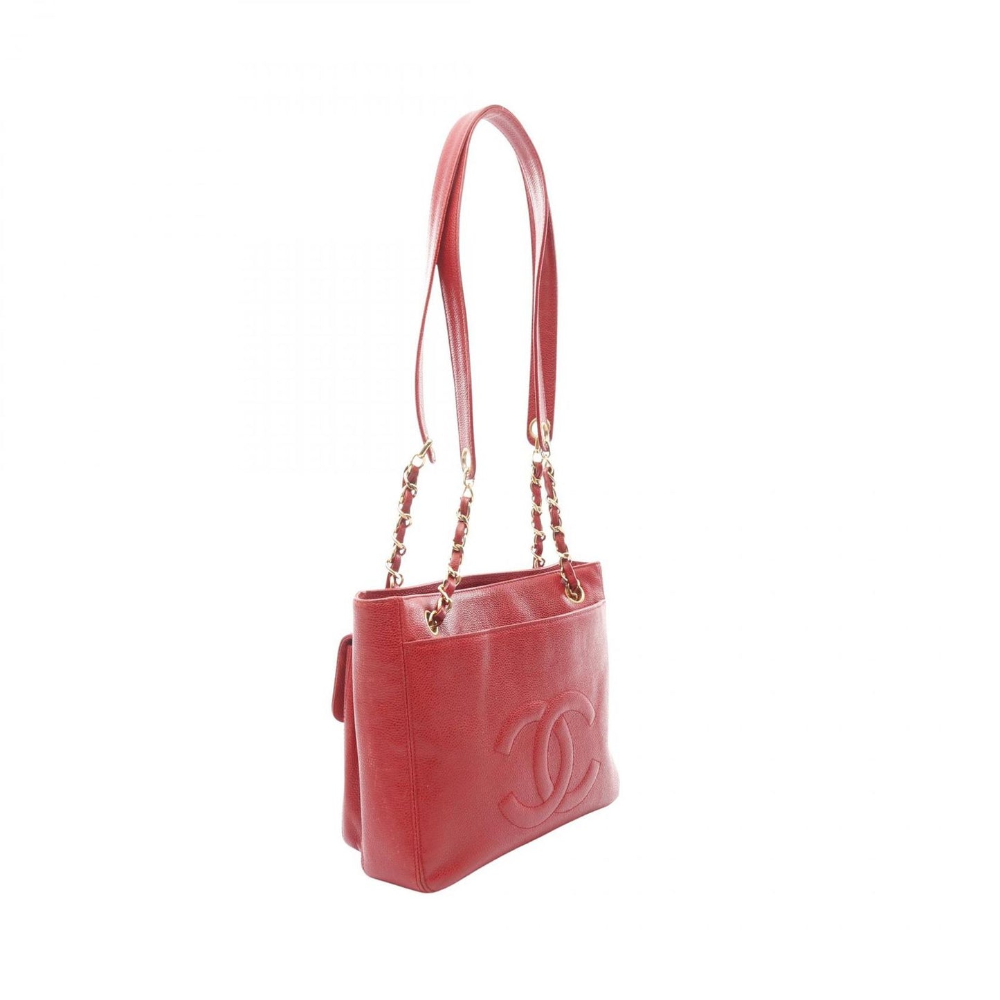 CHANEL Coco Mark Tote Bag in Red Calfskin - Timeless Elegance