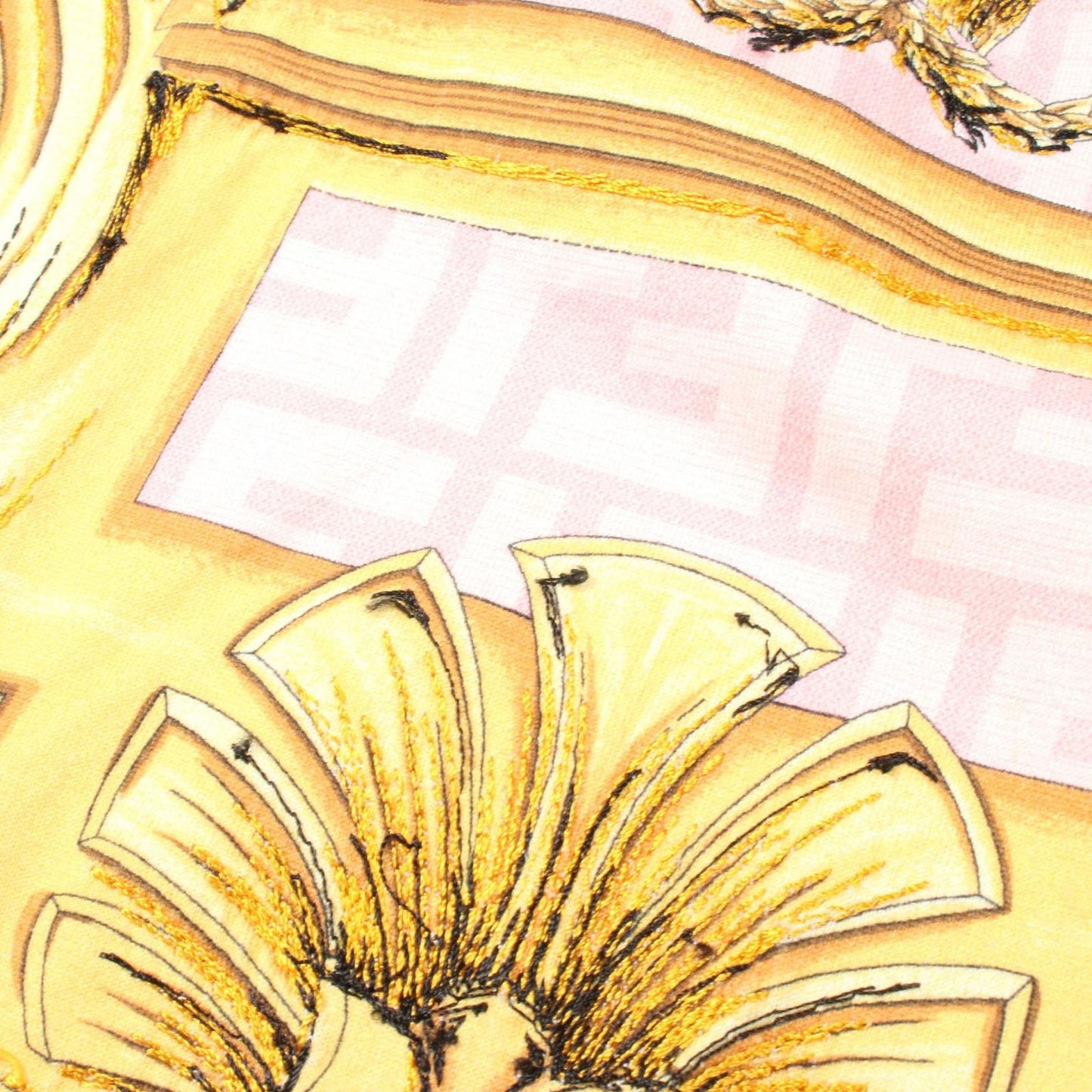 FENDI Cotton T-Shirt in Pink & Yellow - Exclusive Luxury Wear