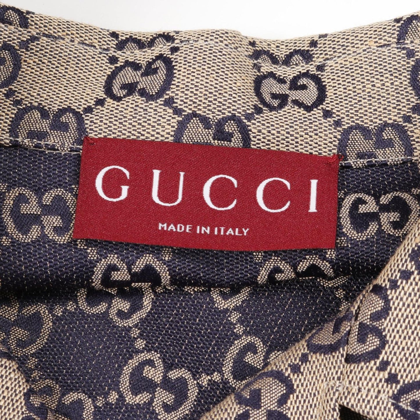 GUCCI GG Linen Blend Canvas Shirt - Timeless Elegance