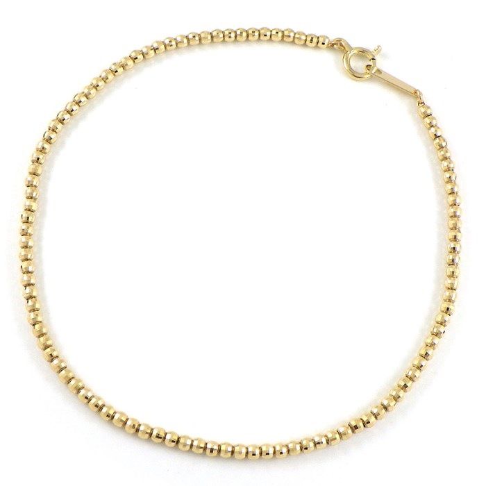 Exquisite K18 Yellow Gold Ball Chain Bracelet - Timeless Elegance
