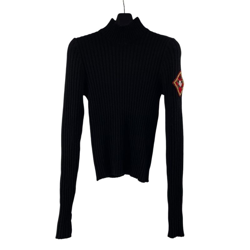 CHANEL Vintage Camellia Cashmere Knit Sweater - Black