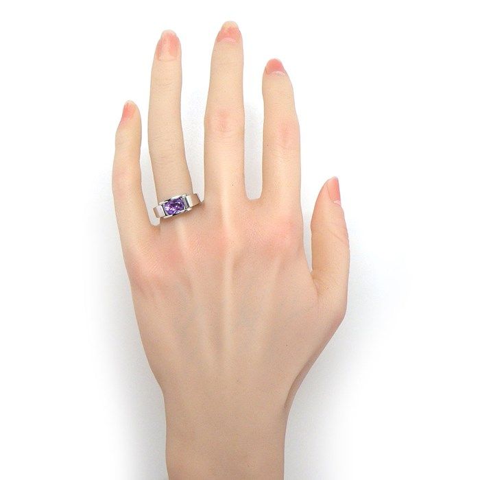 MAUBOUSSIN Oval-Cut Amethyst Ring in K18 White Gold