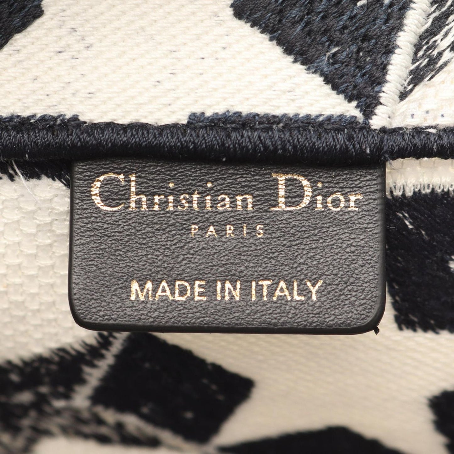 Dior Book Tote Large in Navy/White Canvas - Timeless Elegance