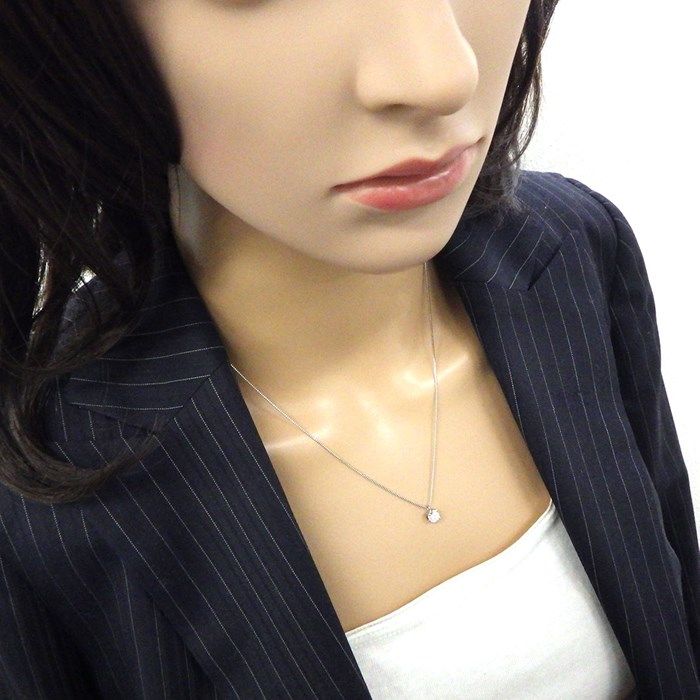 Exquisite 0.539ct Round Brilliant Cut Diamond Necklace in Platinum