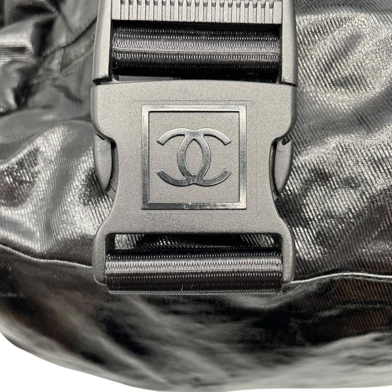 CHANEL Sports Line Boston Bag in Black Coated Canvas - A Timeless Classic