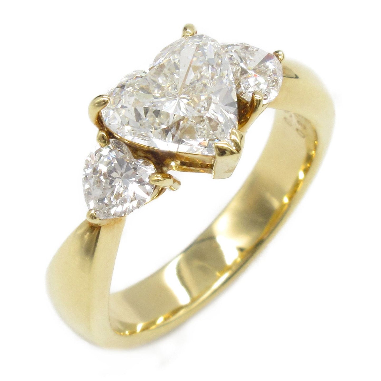 Exquisite K18 Yellow Gold Diamond Ring - Timeless Elegance
