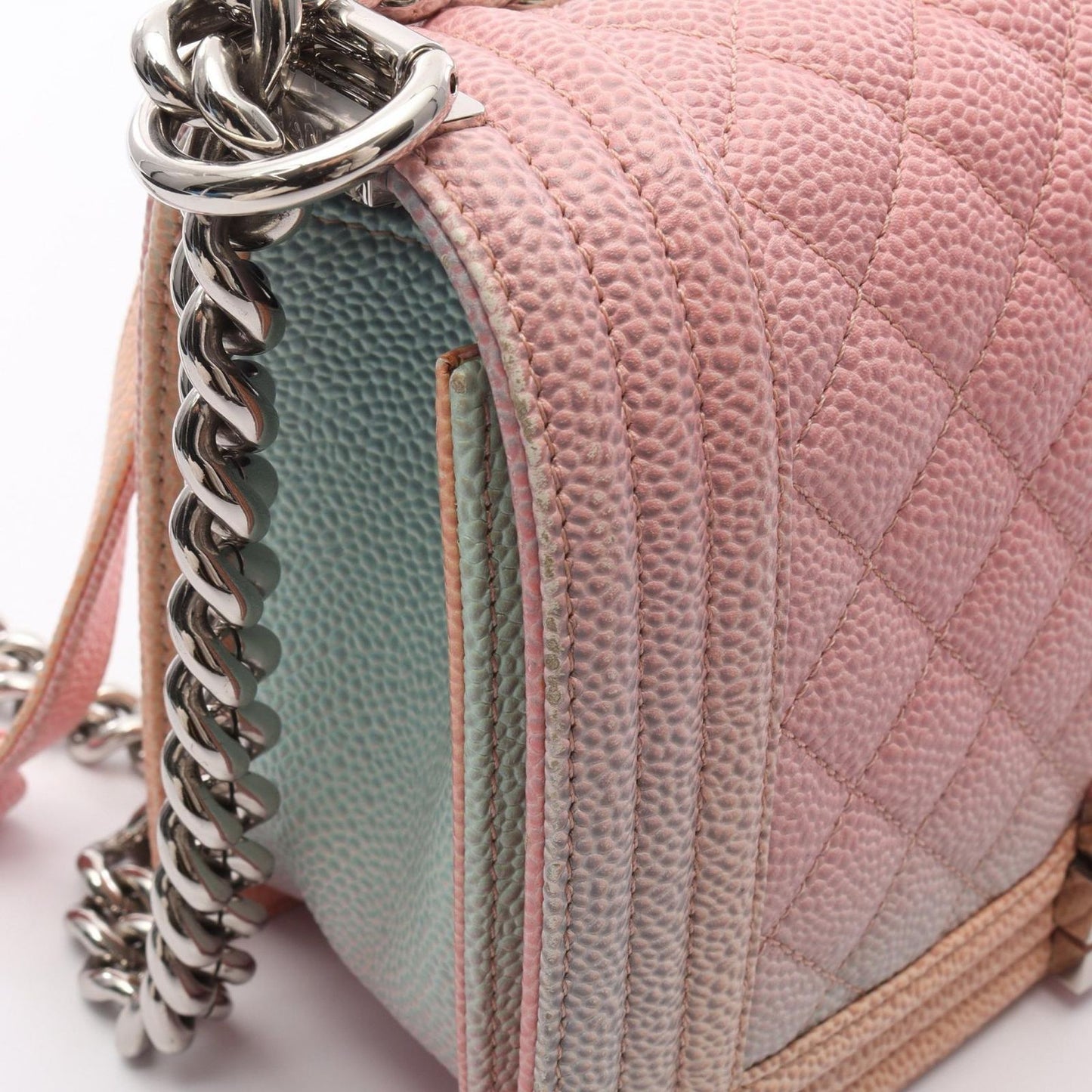 CHANEL Boy Chanel Rainbow Shoulder Bag - Exquisite Caviar Leather