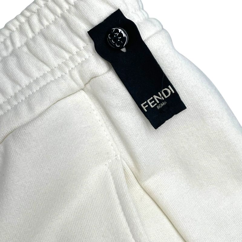 Fendi Side Logo Sweatpants FB0882 in White - Men's Luxury Fashion