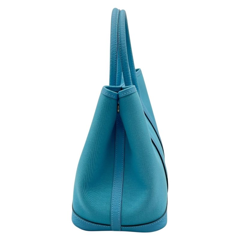 HERMES Garden Party TPM Handbag - Light Blue, 2018 Edition